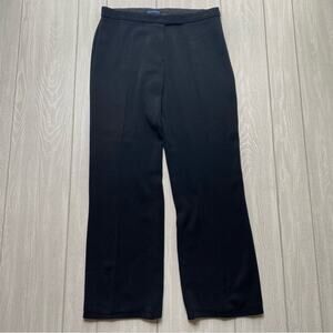 Adolfo Dominguez Women's Italian Black Wide Leg Trouser Dress Pants Size 12